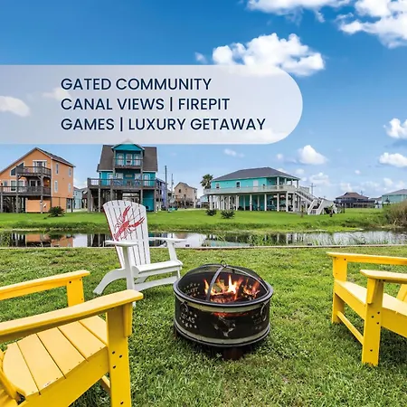 Relax And Sea New Luxury Canal-View Escape Gated Community Firepit And Decks